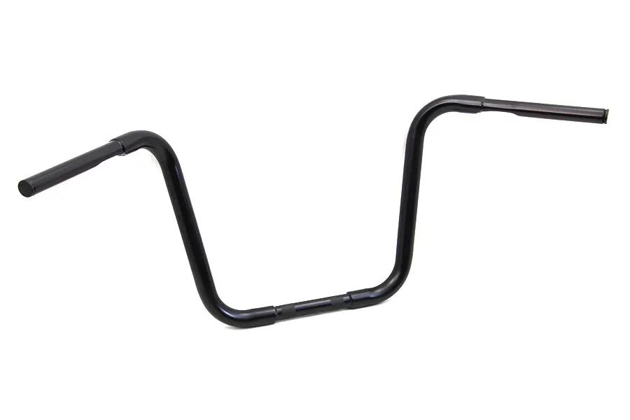 MCM 14 Inch Buffalo Ape Hanger Handlebar with Indents for Harley Davidson – Black by MCM