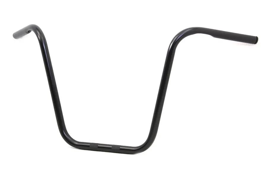 MCM 16 Inch Ape Hanger Handlebar with Indents for Harley Davidson - Gloss Black, Part 20264B by MCM
