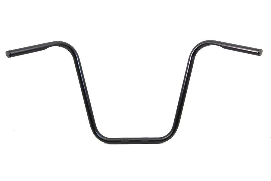 MCM 16 Inch Ape Hanger Handlebar with Indents for Harley Davidson - Gloss Black, Part 20264B by MCM