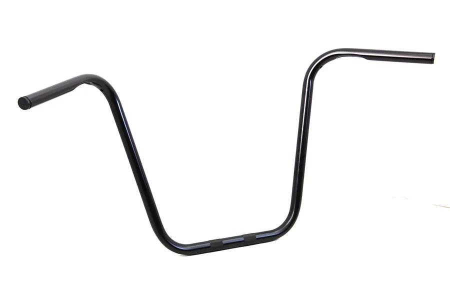 MCM 16 Inch Ape Hanger Handlebar with Indents for Harley Davidson - Gloss Black, Part 20264B by MCM