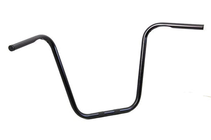 MCM 16 Inch Ape Hanger Handlebar with Indents for Harley Davidson - Gloss Black, Part 20264B by MCM