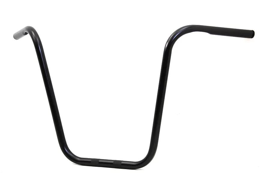 MCM 18 Inch Ape Hanger Handlebar with Indents for Harley Davidson - Black, Part 20265B by MCM