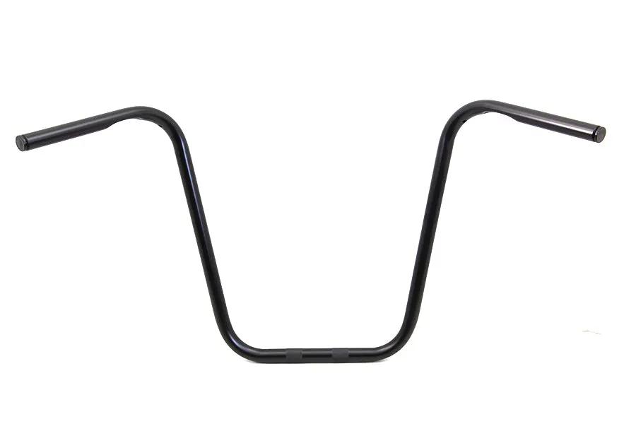 MCM 18 Inch Ape Hanger Handlebar with Indents for Harley Davidson - Black, Part 20265B by MCM