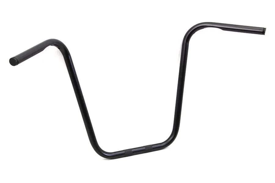 MCM 18 Inch Ape Hanger Handlebar with Indents for Harley Davidson - Black, Part 20265B by MCM