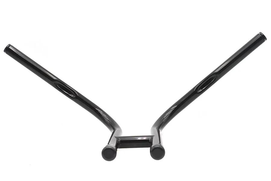 V-Twin Rabbit Ear Handlebar Black with 3-1/2 Inch Mount Bolt Spacing - 1 Inch Outer Diameter by V-Twin