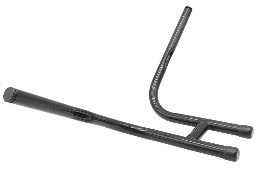 V-Twin Rabbit Ear Handlebar Black with 3-1/2 Inch Mount Bolt Spacing - 1 Inch Outer Diameter by V-Twin