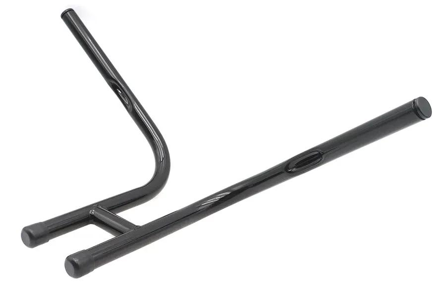 V-Twin Rabbit Ear Handlebar Black with 3-1/2 Inch Mount Bolt Spacing - 1 Inch Outer Diameter by V-Twin