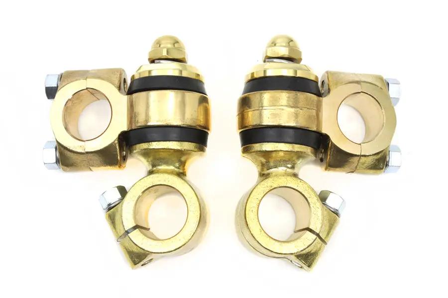 MCM Flanders Riser Set - Solid Brass Motorcycle Risers for Harley Davidson FL 1941-1948 by MCM
