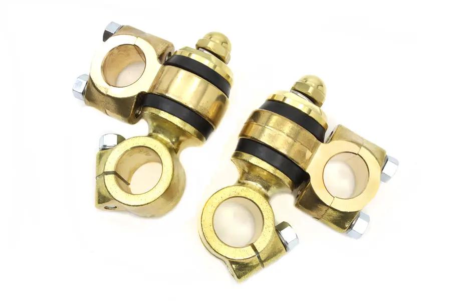 MCM Flanders Riser Set - Solid Brass Motorcycle Risers for Harley Davidson FL 1941-1948 by MCM