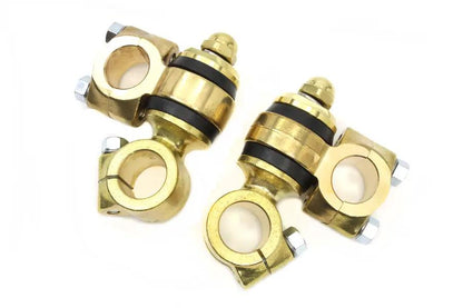 MCM Flanders Riser Set - Solid Brass Motorcycle Risers for Harley Davidson FL 1941-1948 by MCM