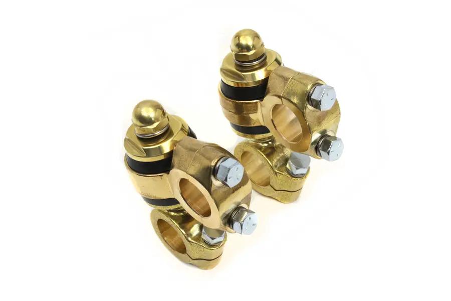 MCM Flanders Riser Set - Solid Brass Motorcycle Risers for Harley Davidson FL 1941-1948 by MCM