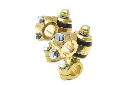 MCM Flanders Riser Set - Solid Brass Motorcycle Risers for Harley Davidson FL 1941-1948 by MCM