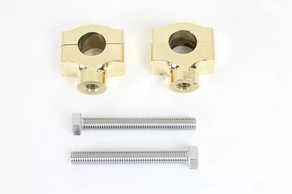 MCM 1 Inch Handlebar Riser Set in Brass with 1/2 Inch -13 Threads by MCM