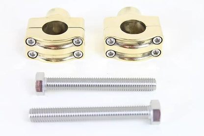 MCM 1 Inch Handlebar Riser Set in Brass with 1/2 Inch -13 Threads by MCM