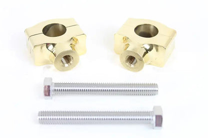 MCM 1 Inch Handlebar Riser Set in Brass with 1/2 Inch -13 Threads by MCM