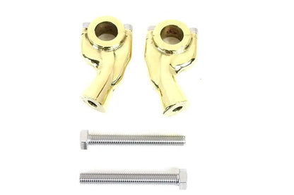 MCM H57-6088BR 1 Inch Smooth Pullback Riser Set Brass by MCM
