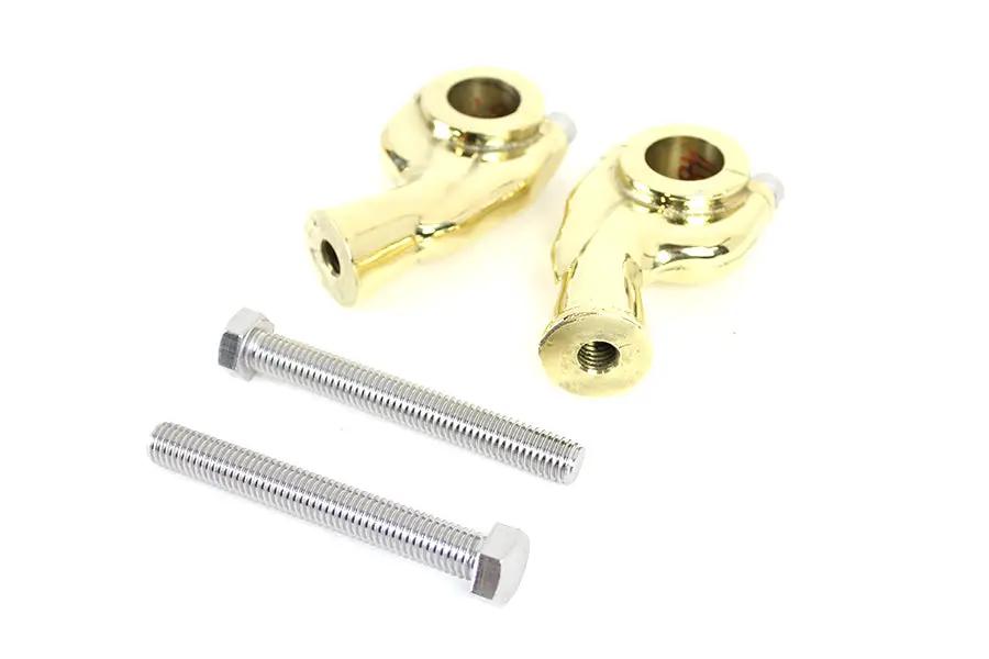MCM H57-6088BR 1 Inch Smooth Pullback Riser Set Brass by MCM