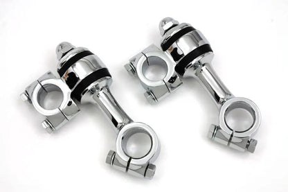 MCM Flanders Handlebar Riser Set with Rubber Isolation Washers for Harley Davidson FL and G Models by MCM