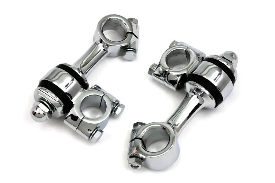 MCM Flanders Handlebar Riser Set with Rubber Isolation Washers for Harley Davidson FL and G Models by MCM
