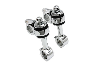 MCM Flanders Handlebar Riser Set with Rubber Isolation Washers for Harley Davidson FL and G Models by MCM