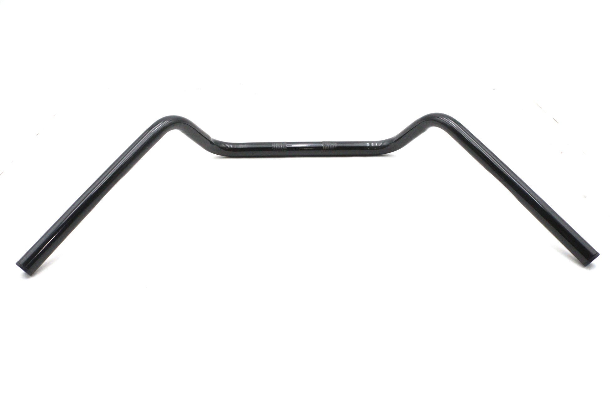 Ultima 6 Inch Medium Buckhorn Handlebar with Indents in Black for Harley Davidson
