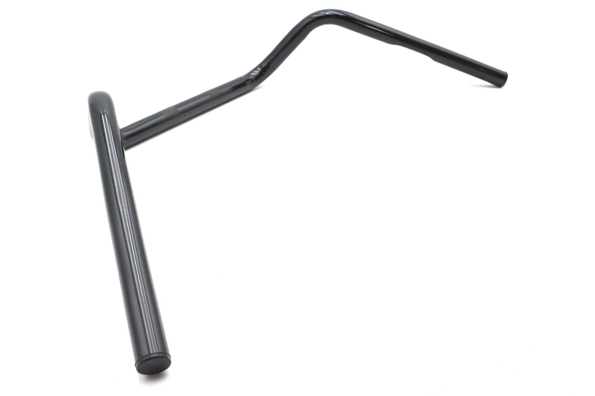 Ultima 6 Inch Medium Buckhorn Handlebar with Indents in Black for Harley Davidson