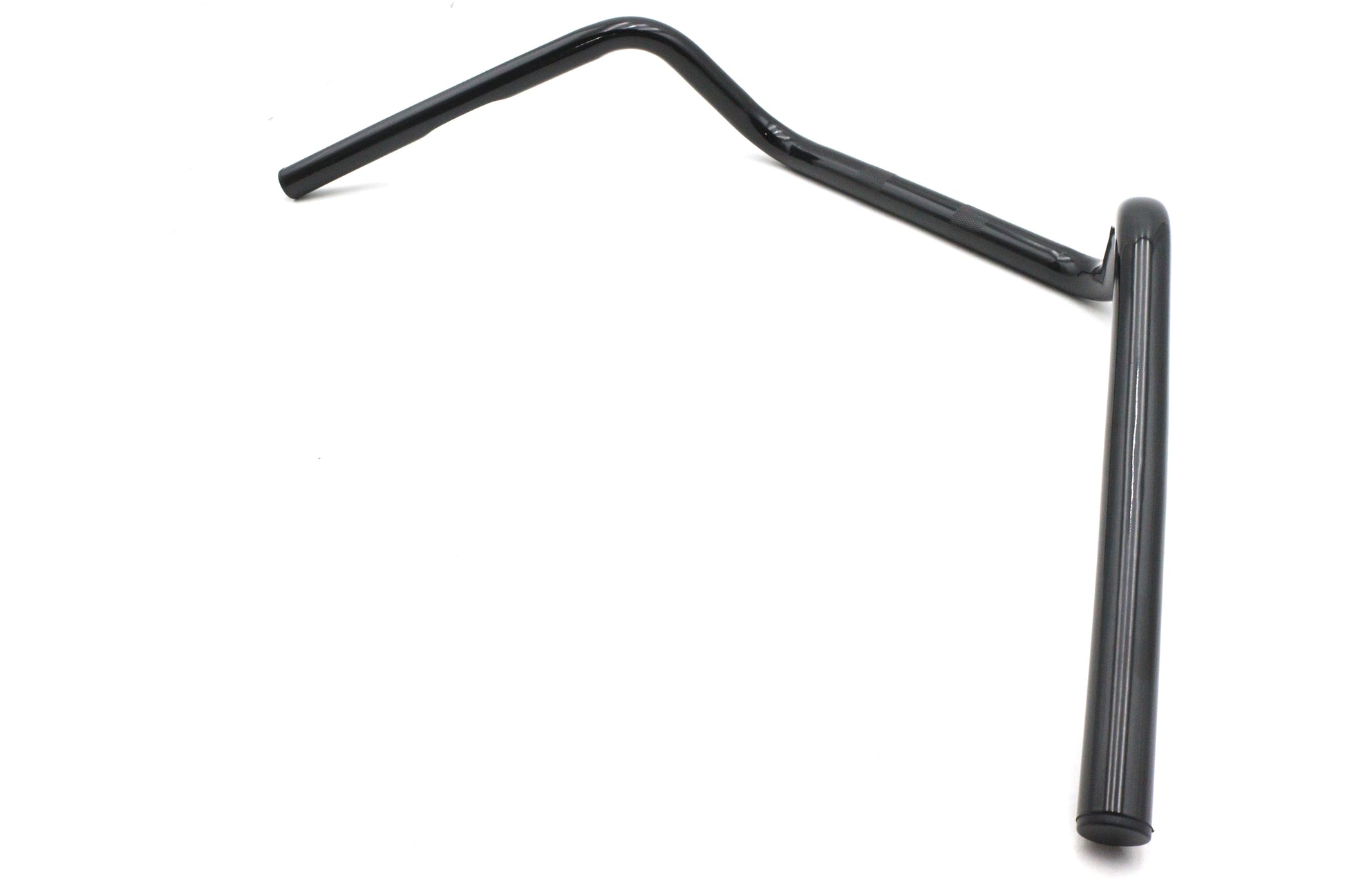 Ultima 6 Inch Medium Buckhorn Handlebar with Indents in Black for Harley Davidson
