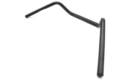 Ultima 6 Inch Medium Buckhorn Handlebar with Indents in Black for Harley Davidson