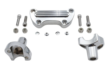 MCM 1-1/2 Inch Post Riser Kit Chrome for Harley Davidson FX and FXR Models by MCM