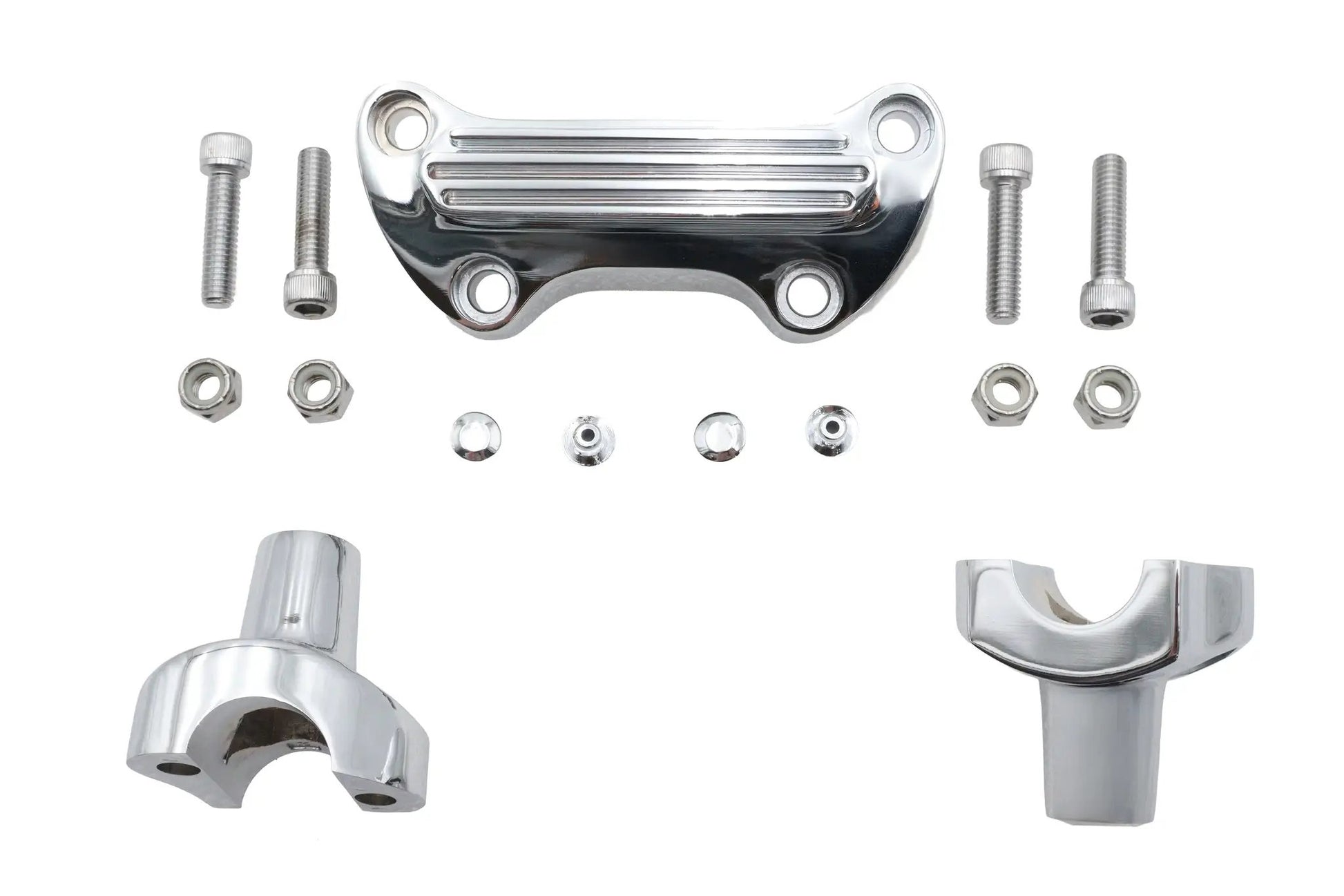 MCM 1-1/2 Inch Post Riser Kit Chrome for Harley Davidson FX and FXR Models by MCM