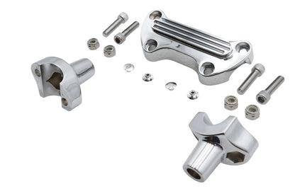MCM 1-1/2 Inch Post Riser Kit Chrome for Harley Davidson FX and FXR Models by MCM