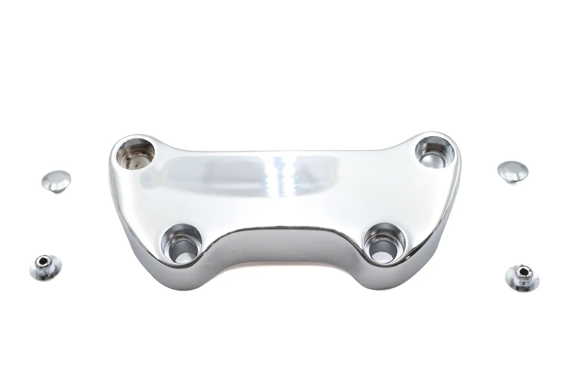 MCM Part 19022 Chrome Handlebar Top Clamp with Long Skirt for Harley Davidson FX (1973-1982) by MCM