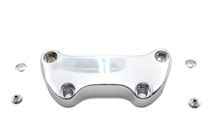 MCM Part 19022 Chrome Handlebar Top Clamp with Long Skirt for Harley Davidson FX (1973-1982) by MCM