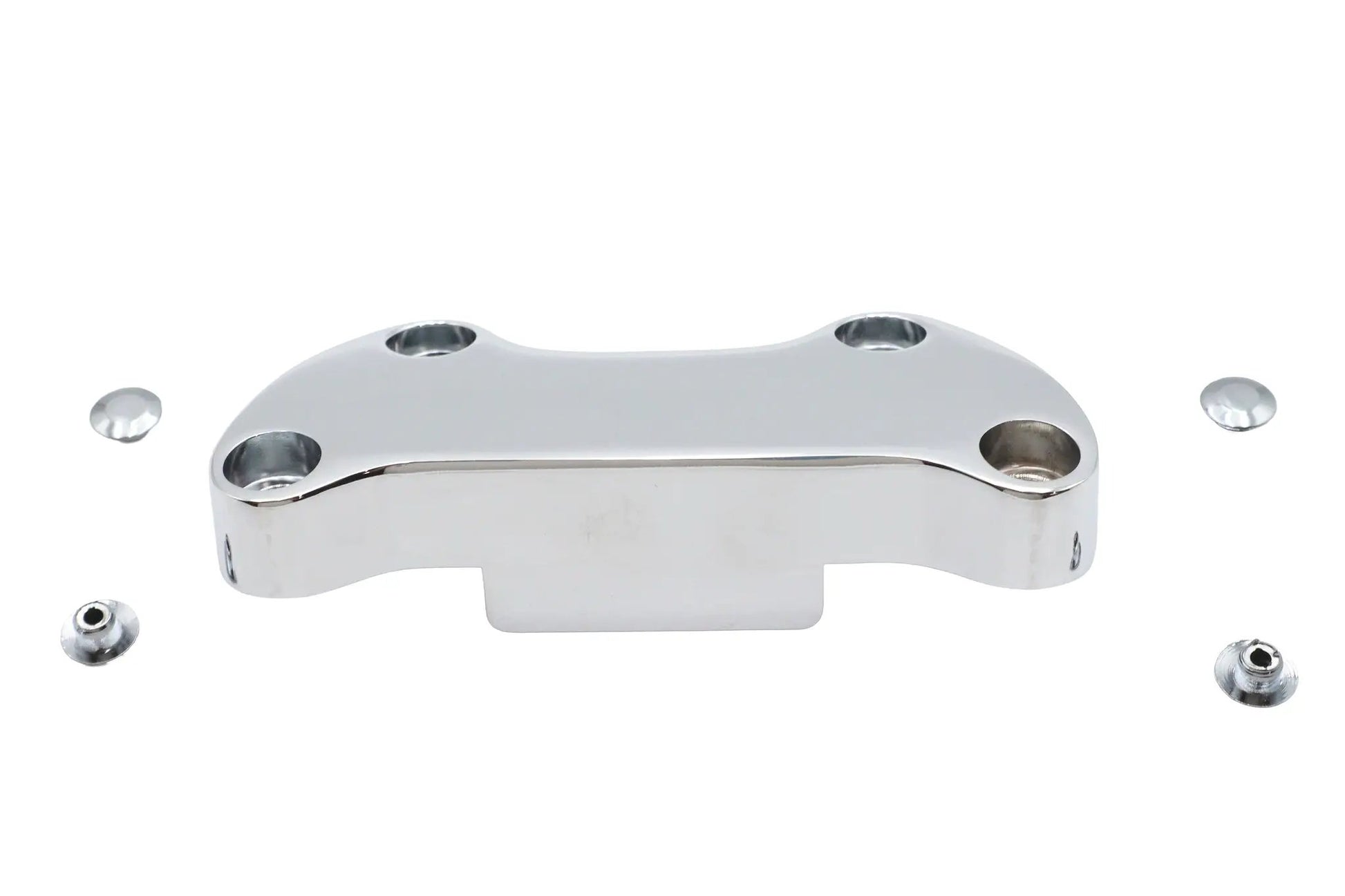 MCM Part 19022 Chrome Handlebar Top Clamp with Long Skirt for Harley Davidson FX (1973-1982) by MCM