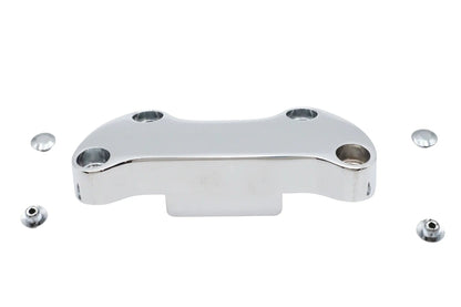 MCM Part 19022 Chrome Handlebar Top Clamp with Long Skirt for Harley Davidson FX (1973-1982) by MCM