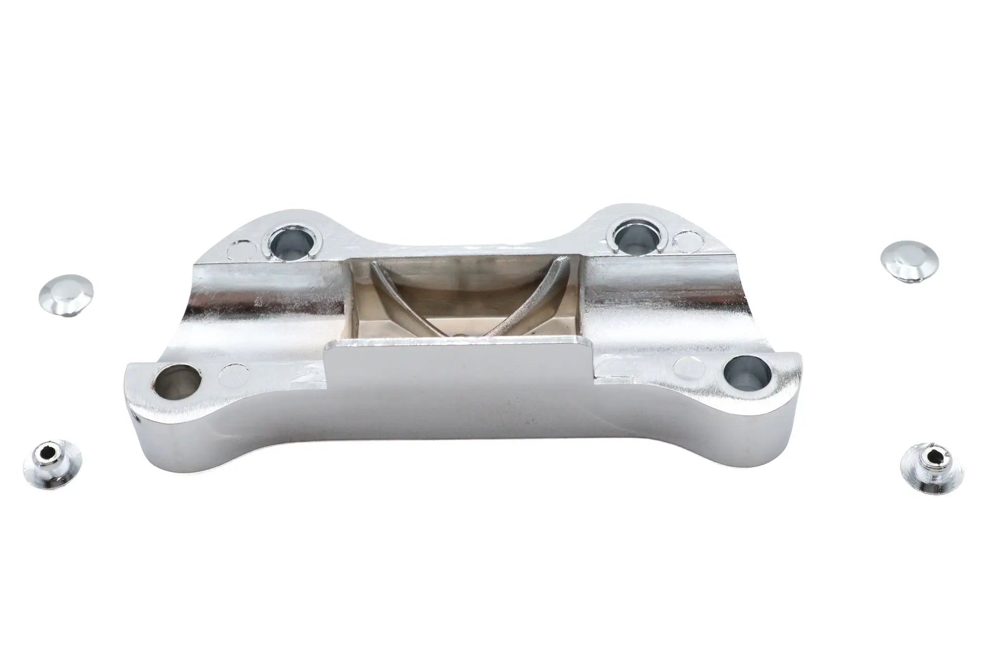 MCM Part 19022 Chrome Handlebar Top Clamp with Long Skirt for Harley Davidson FX (1973-1982) by MCM