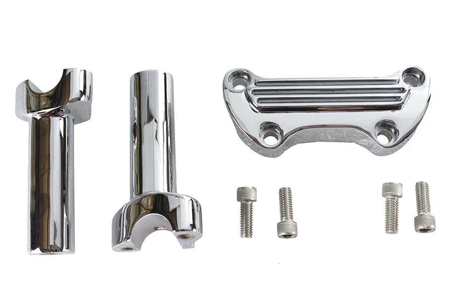 V-Twin 4-1/2 Inch Post Riser Kit Chrome - Fits Harley Davidson FX Models 1980-1988 by V-Twin