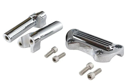 V-Twin 4-1/2 Inch Post Riser Kit Chrome - Fits Harley Davidson FX Models 1980-1988 by V-Twin