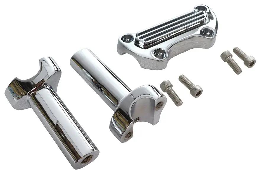 V-Twin 4-1/2 Inch Post Riser Kit Chrome - Fits Harley Davidson FX Models 1980-1988 by V-Twin