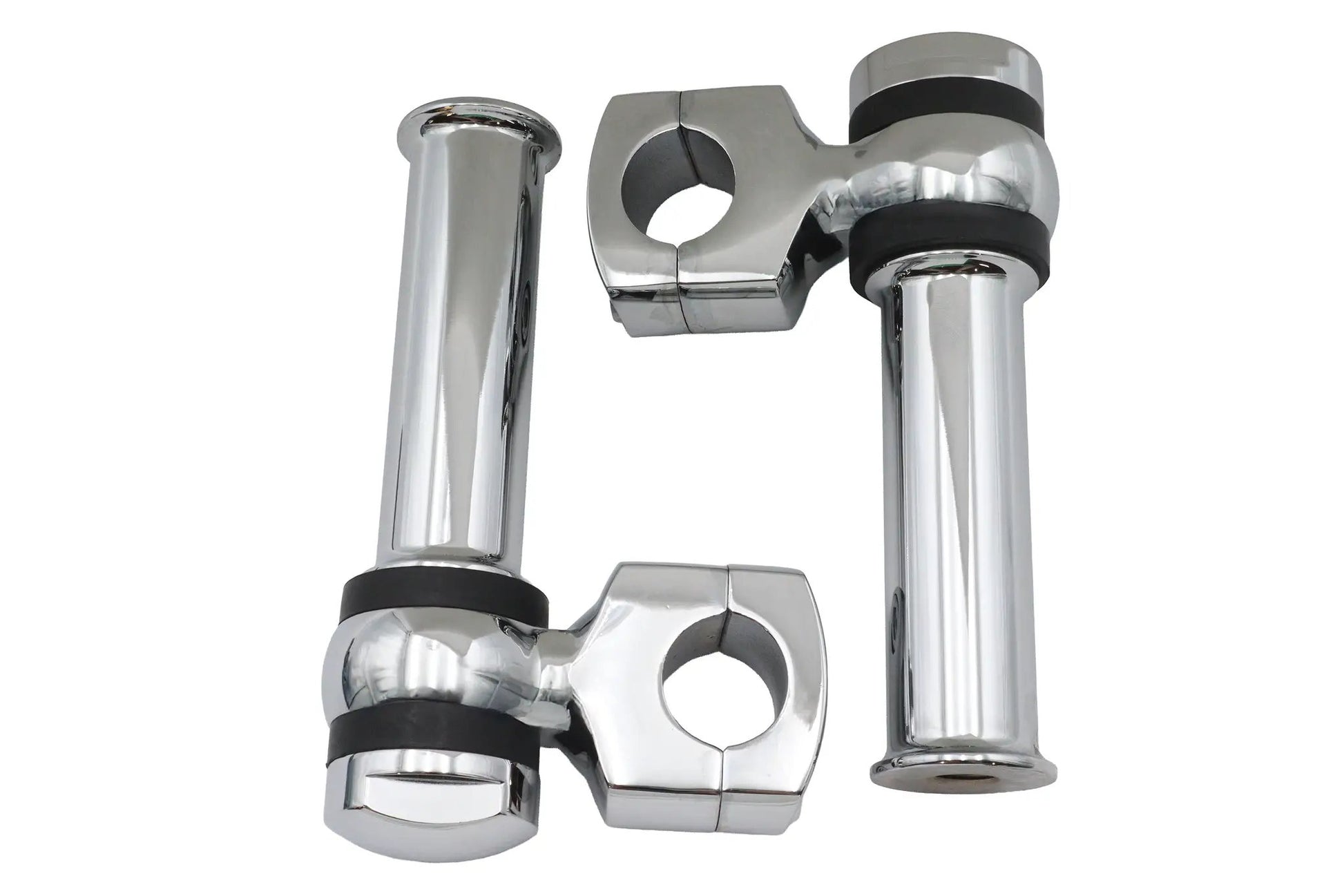 MCM 4-1/4 inch Offset Dog Bone Riser Set Chrome Part #57-0016 by MCM