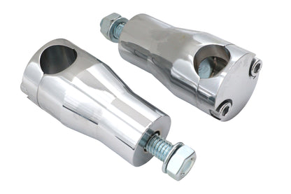 MCM 3 Inch Riser Set Chrome - Compatible with Spring Forks and Glide Riser Applications