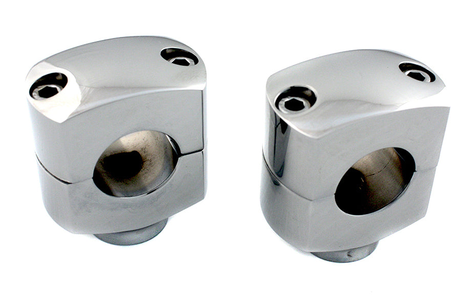 MCM 1-1/2 Inch Short Riser Set Chrome for 1 Inch Handlebar Diameter