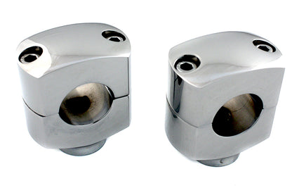 MCM 1-1/2 Inch Short Riser Set Chrome for 1 Inch Handlebar Diameter
