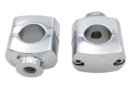 MCM 1-1/2 Inch Short Riser Set Chrome for 1 Inch Handlebar Diameter