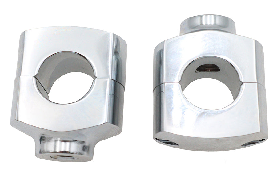 MCM 1-1/2 Inch Short Riser Set Chrome for 1 Inch Handlebar Diameter