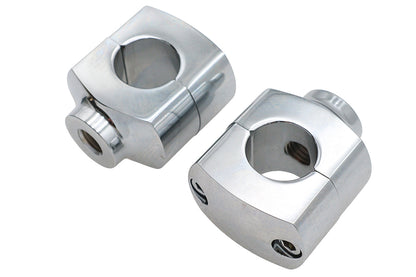 MCM 1-1/2 Inch Short Riser Set Chrome for 1 Inch Handlebar Diameter