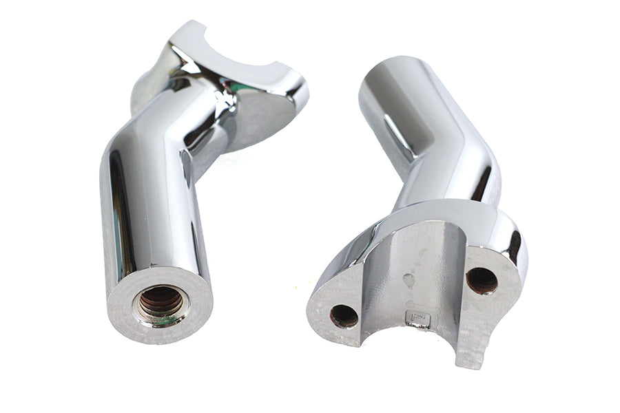 MCM 1 Inch Pullback Riser Set Chrome - Pair for Elevated Audio Mounting