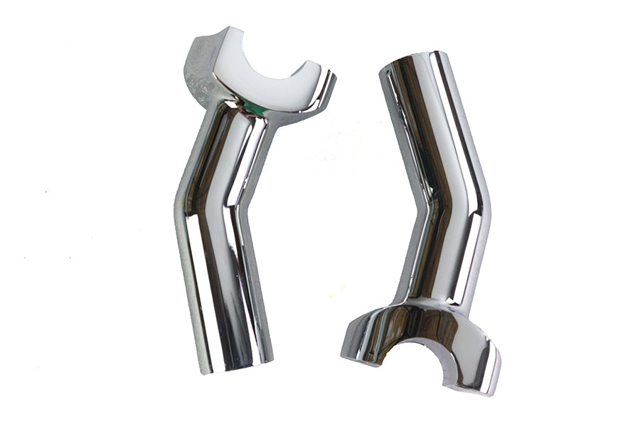 MCM 1 Inch Pullback Riser Set Chrome - Pair for Elevated Audio Mounting