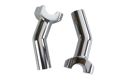MCM 1 Inch Pullback Riser Set Chrome - Pair for Elevated Audio Mounting