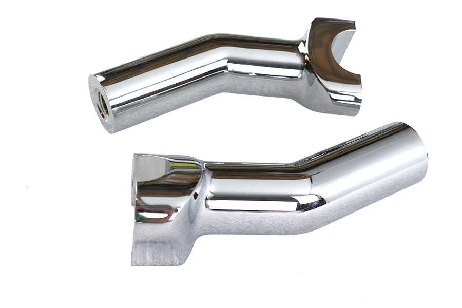 MCM 1 Inch Pullback Riser Set Chrome - Pair for Elevated Audio Mounting